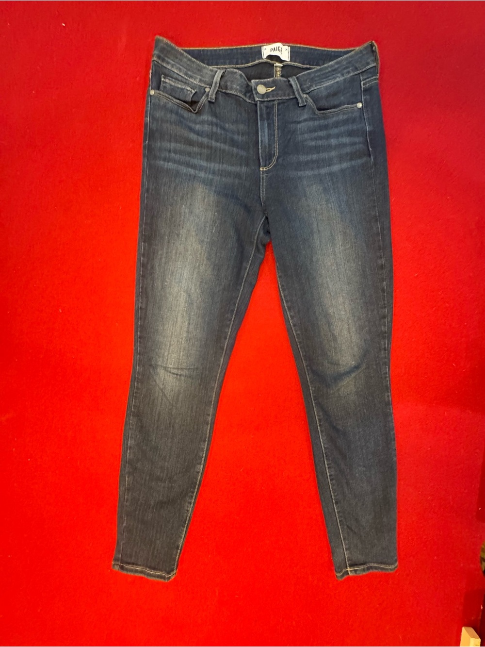 PAIGE Verdugo Ankle Women's Dark Blue Skinny Jeans Size 30